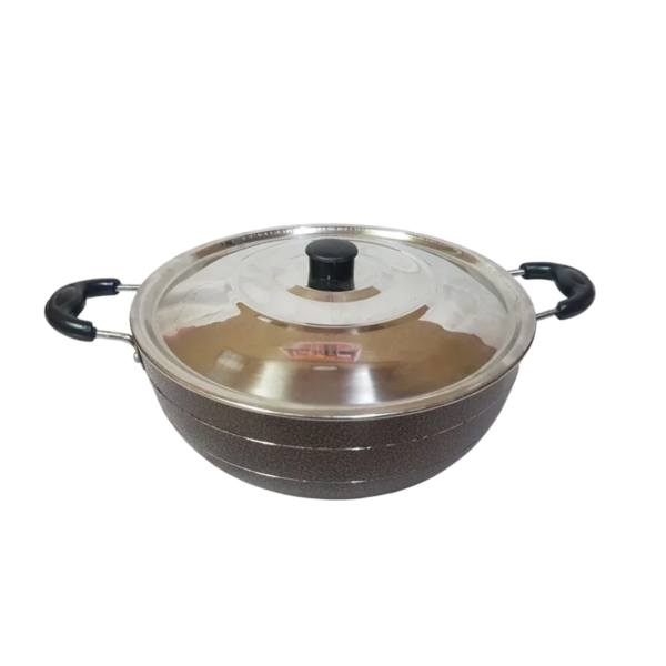 injla aluminium kadhai with lid