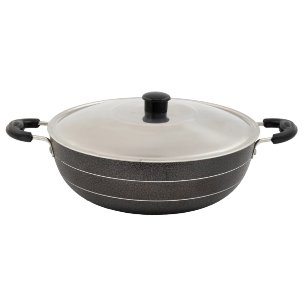 injla aluminium kadhai with lid