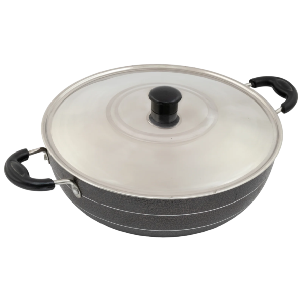 injla aluminium kadhai with lid