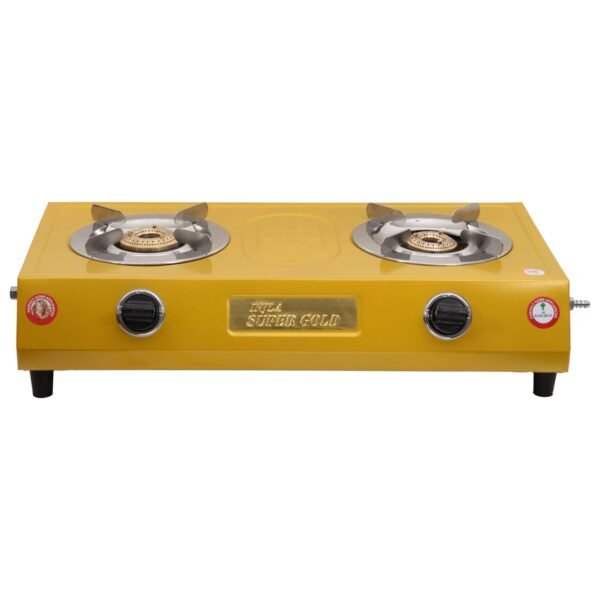 lpg gas stove 2 burner heavy body gold