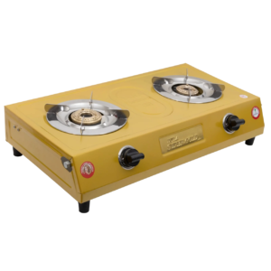 lpg gas stove 2 burner heavy body gold