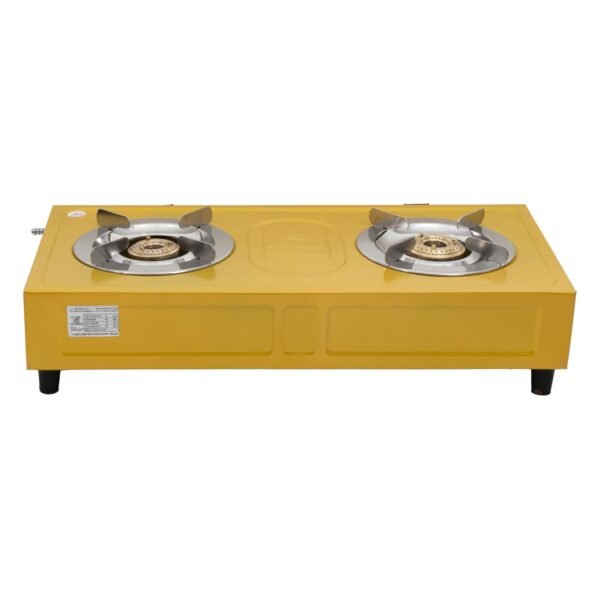 lpg gas stove 2 burner heavy body gold